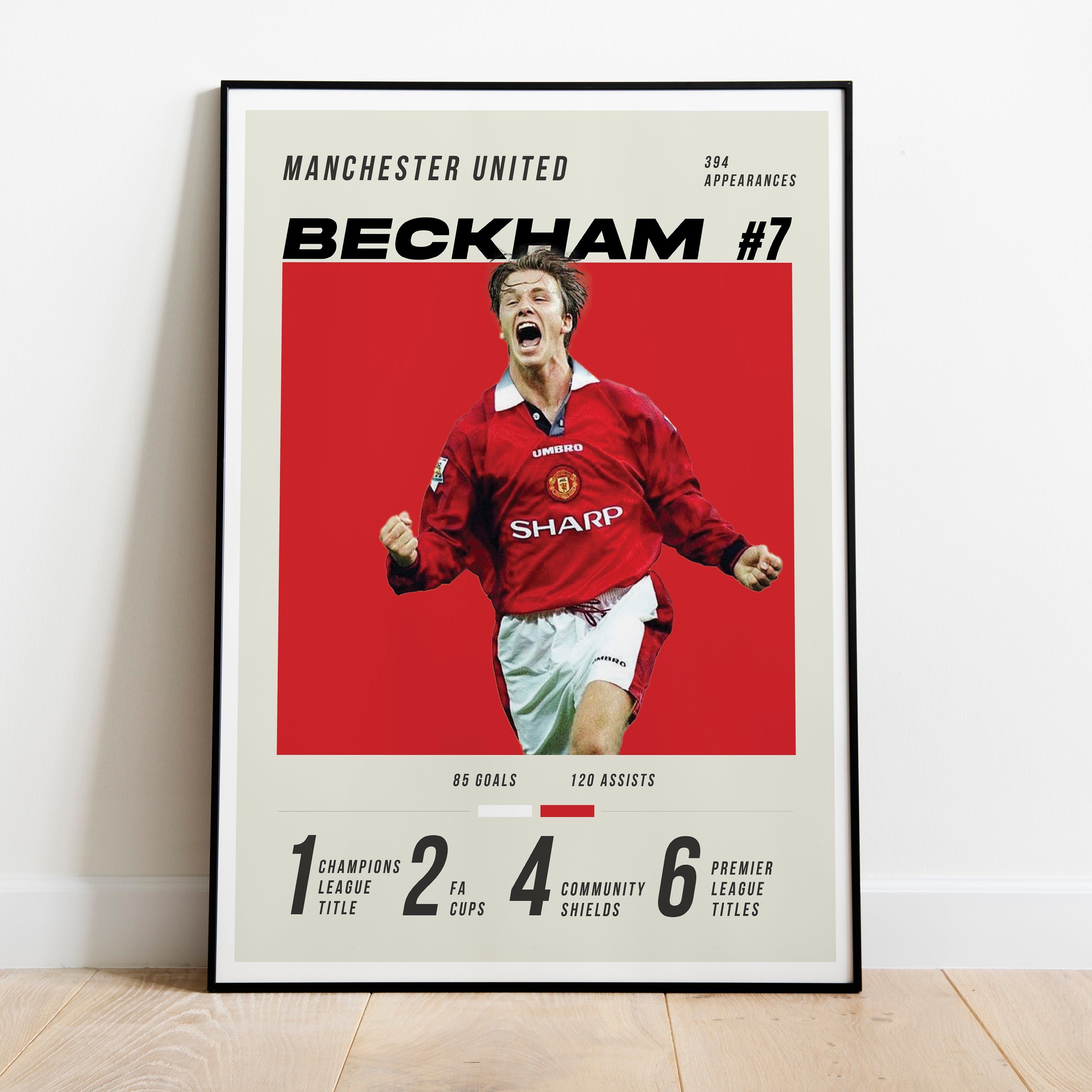 Beckham Heavyweight Art Print - Football Post - Perfect Gift - Birthday Present for Him