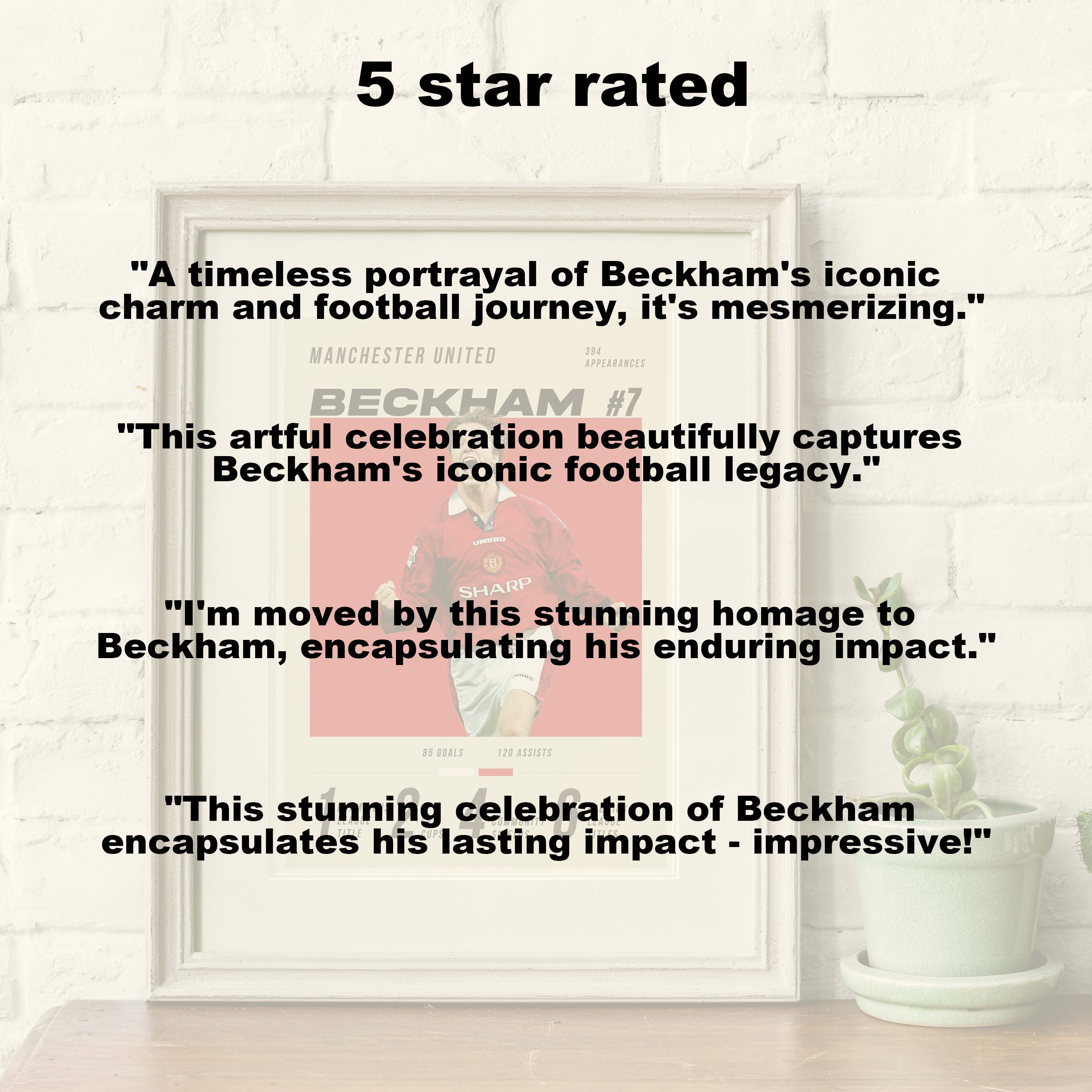 Beckham Heavyweight Art Print - Football Post - Perfect Gift - Birthday Present for Him