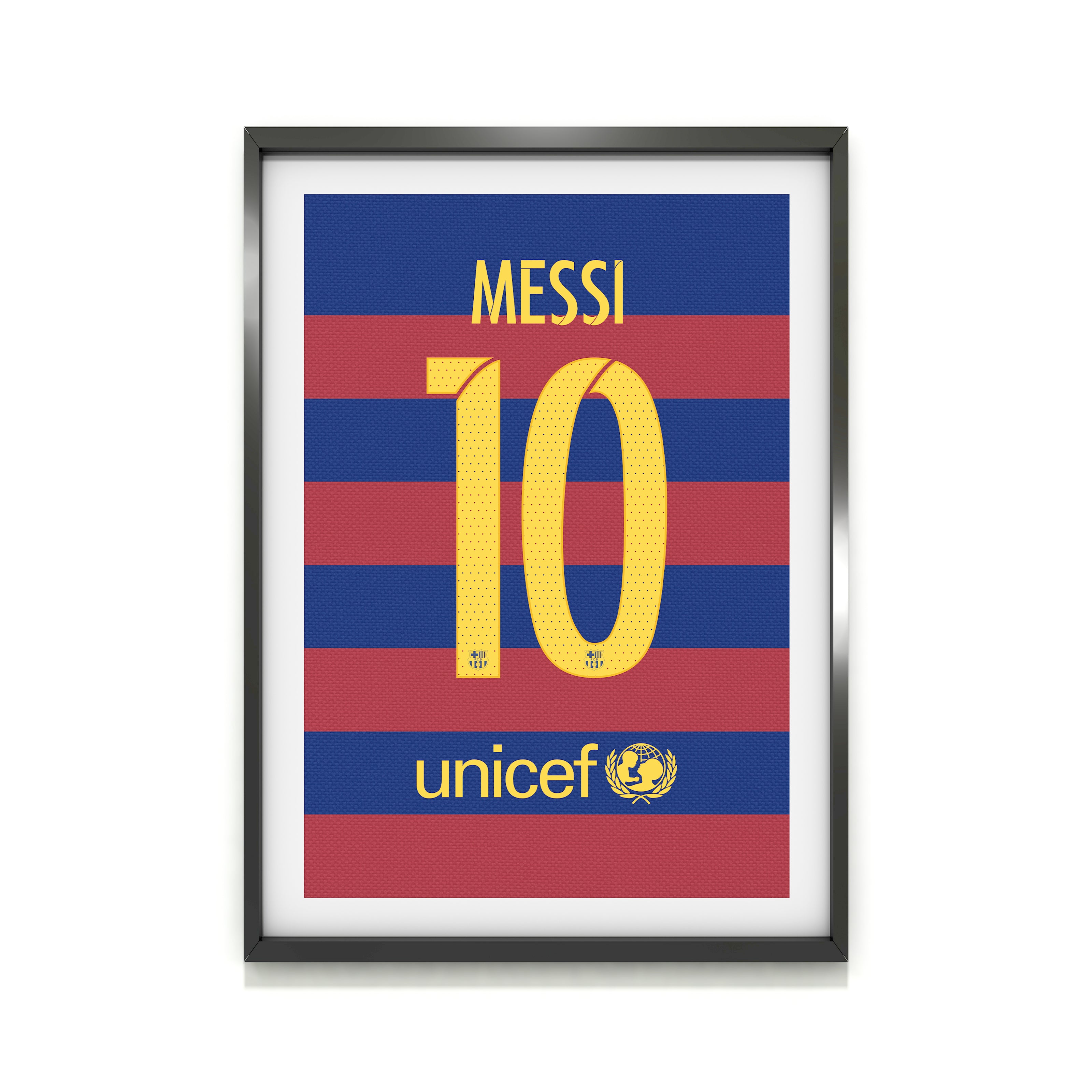Messi Barcelona 15/16 (Back) Heavyweight Art Print - Football Post - Perfect Gift - Birthday Present for Him