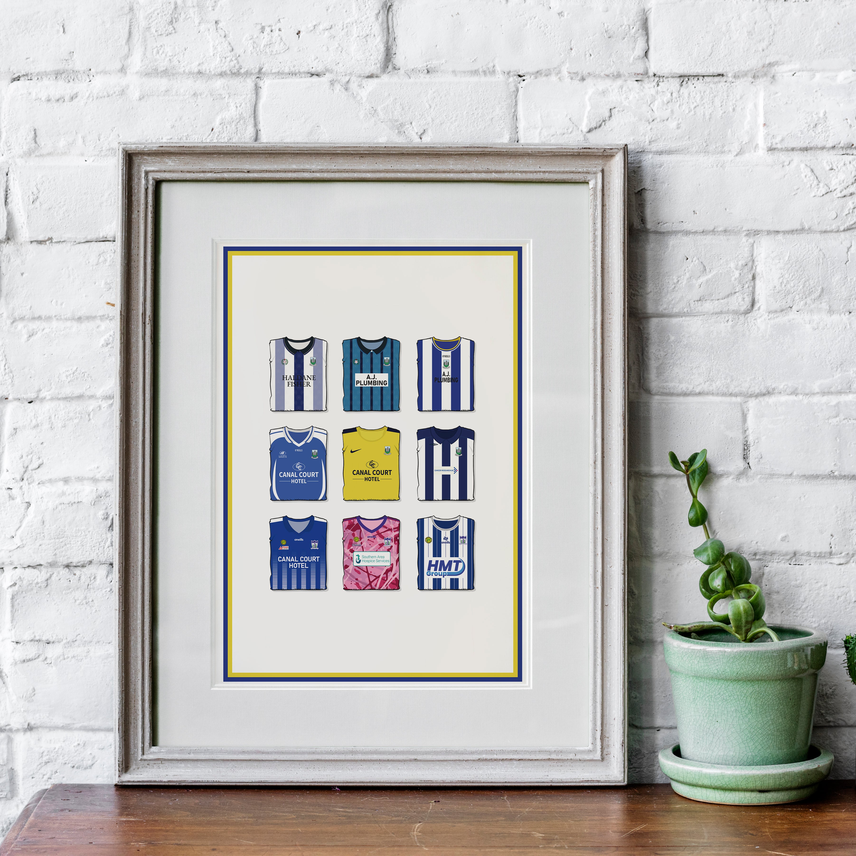 Newry City Heavyweight Art Print - Football Post - Perfect Gift - Birthday Present for Him