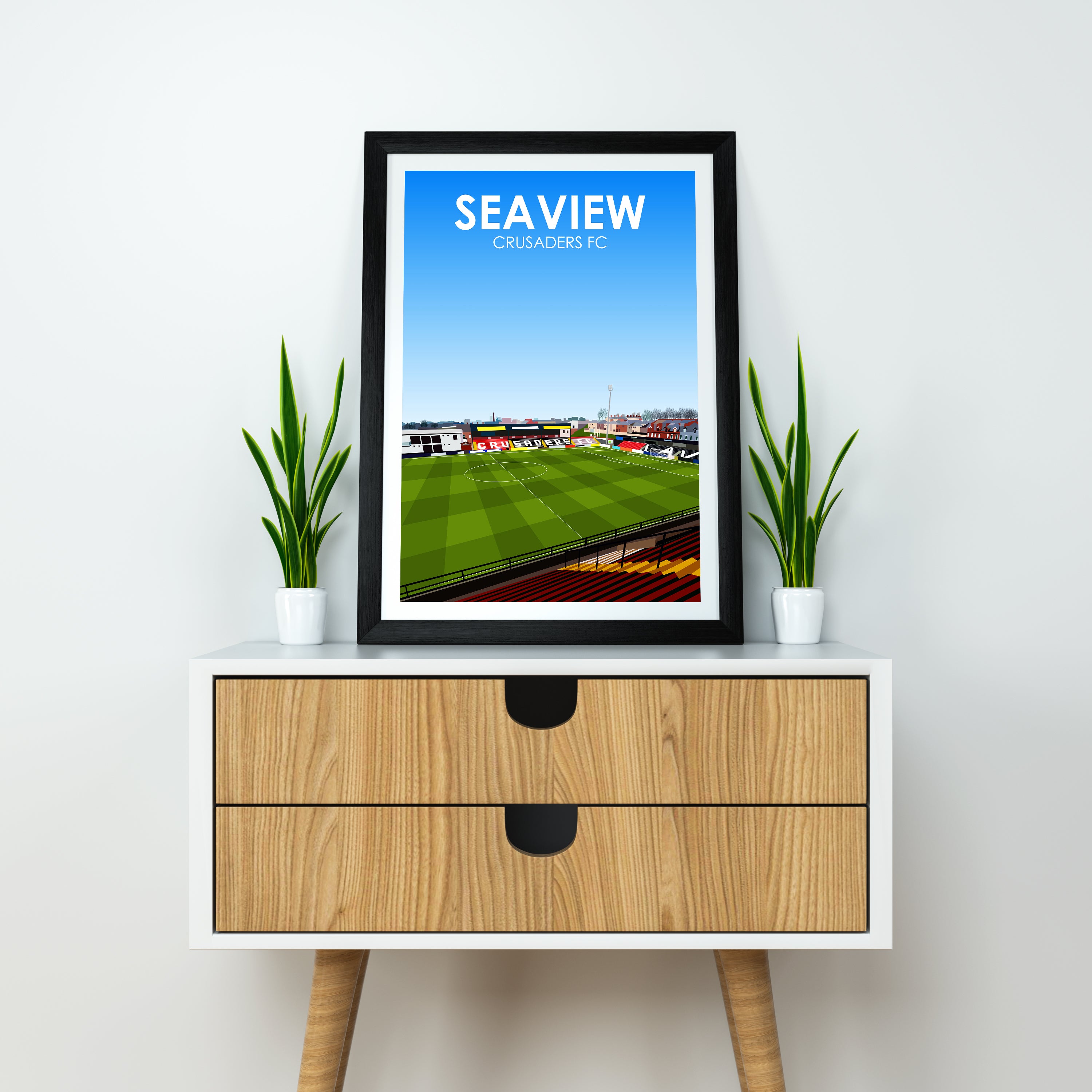Seaview Crusaders FC Heavyweight Art Print - Football Post - Perfect Gift - Birthday Present for Him