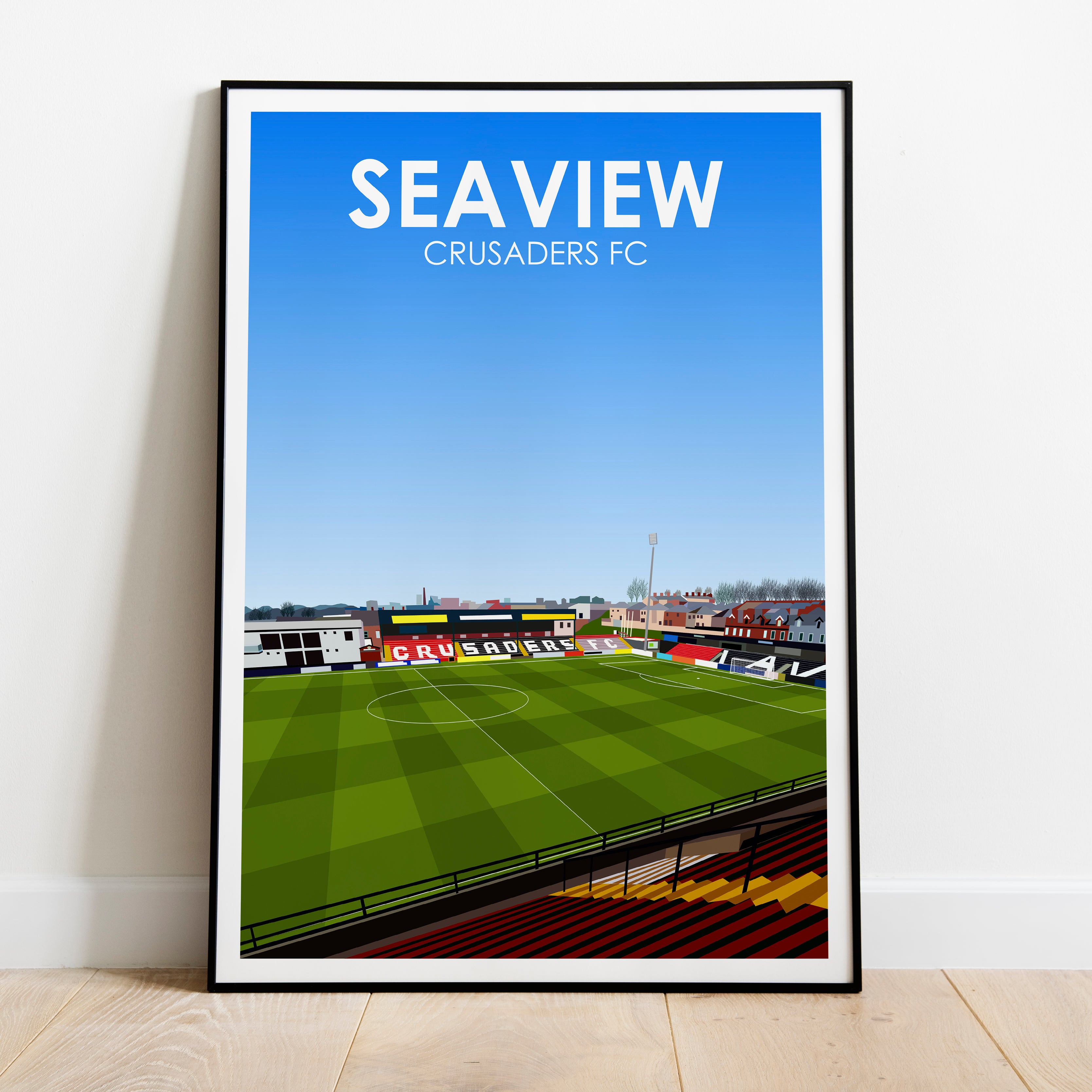 Seaview Crusaders FC Heavyweight Art Print - Football Post - Perfect Gift - Birthday Present for Him