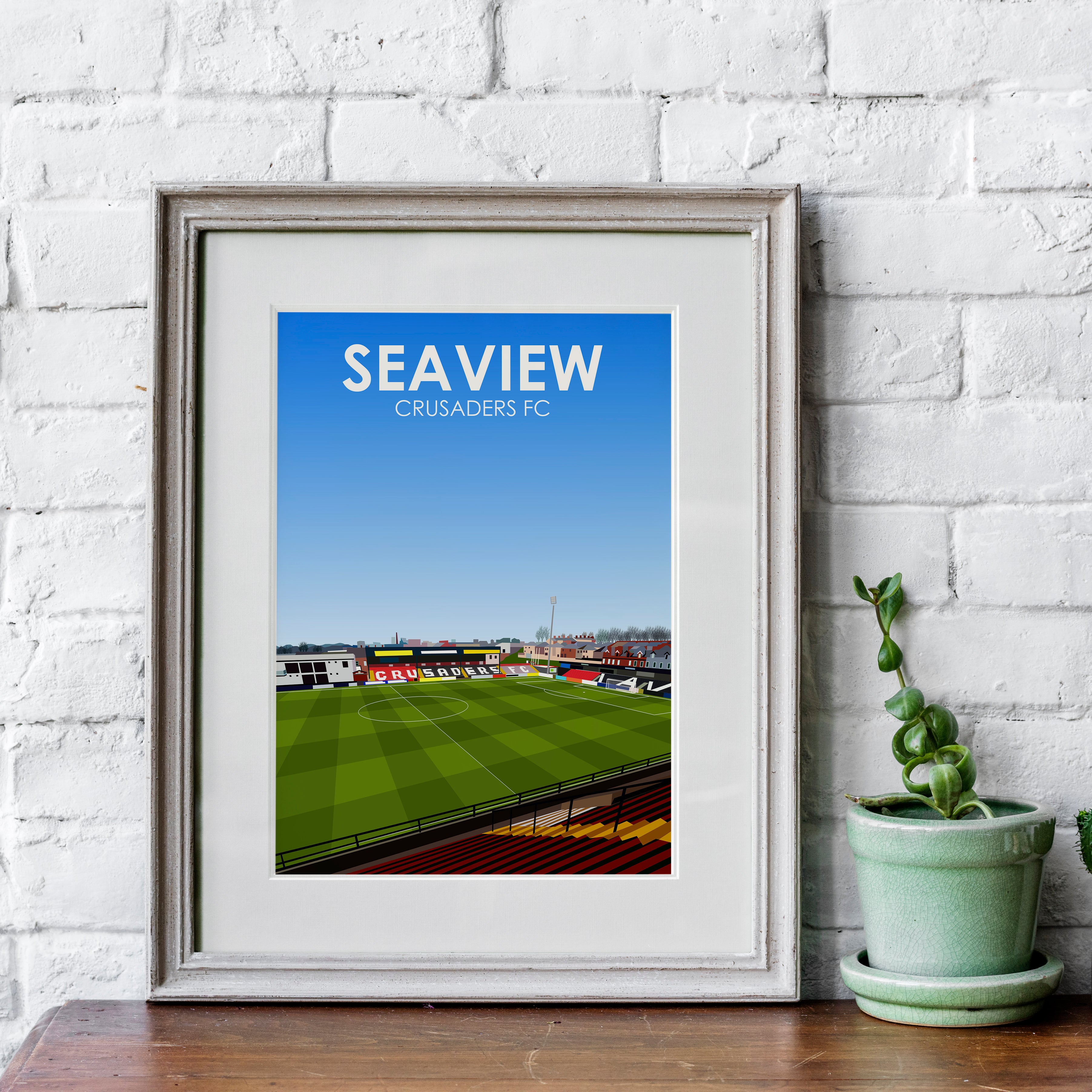 Seaview Crusaders FC Heavyweight Art Print - Football Post - Perfect Gift - Birthday Present for Him