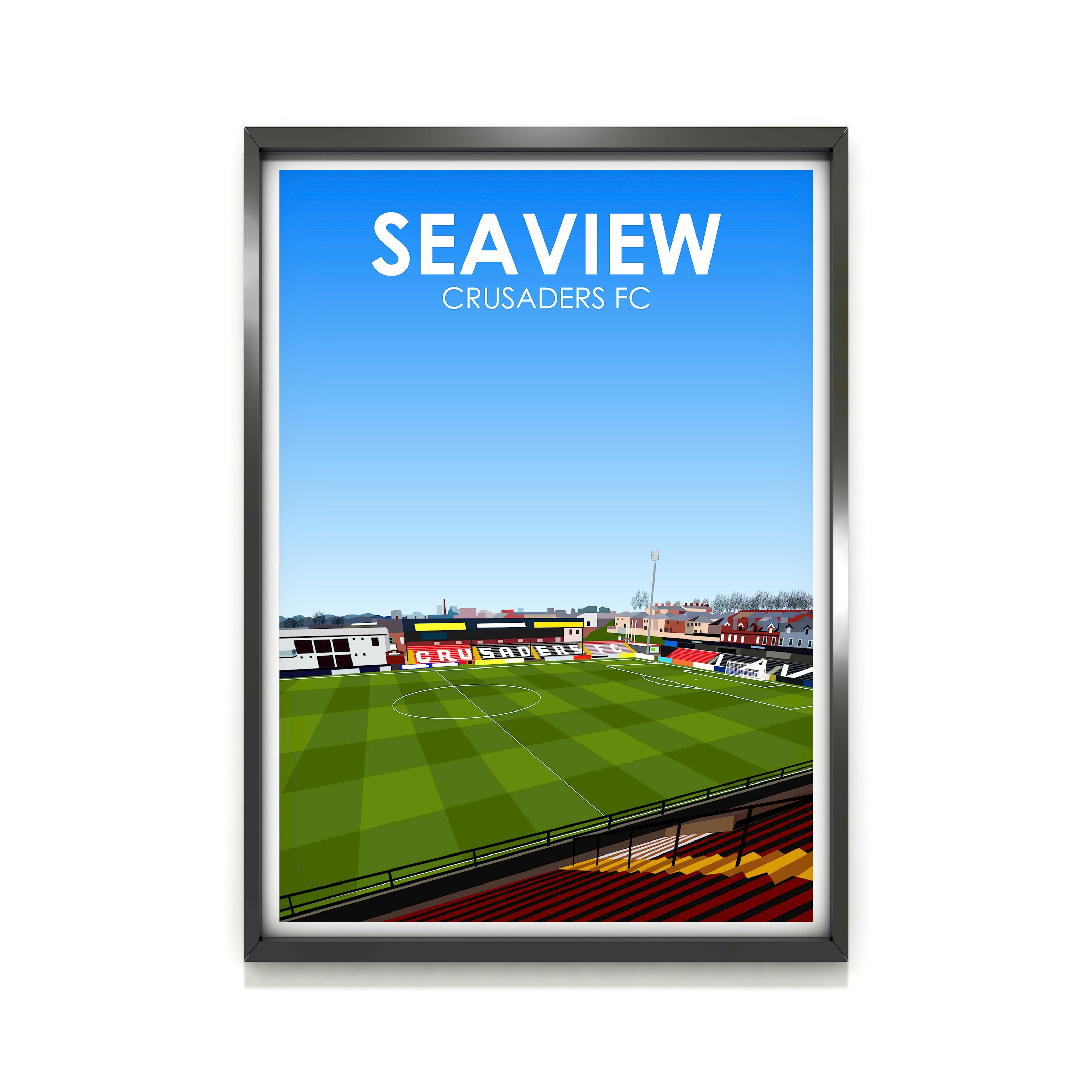 Seaview Crusaders FC Heavyweight Art Print - Football Post - Perfect Gift - Birthday Present for Him