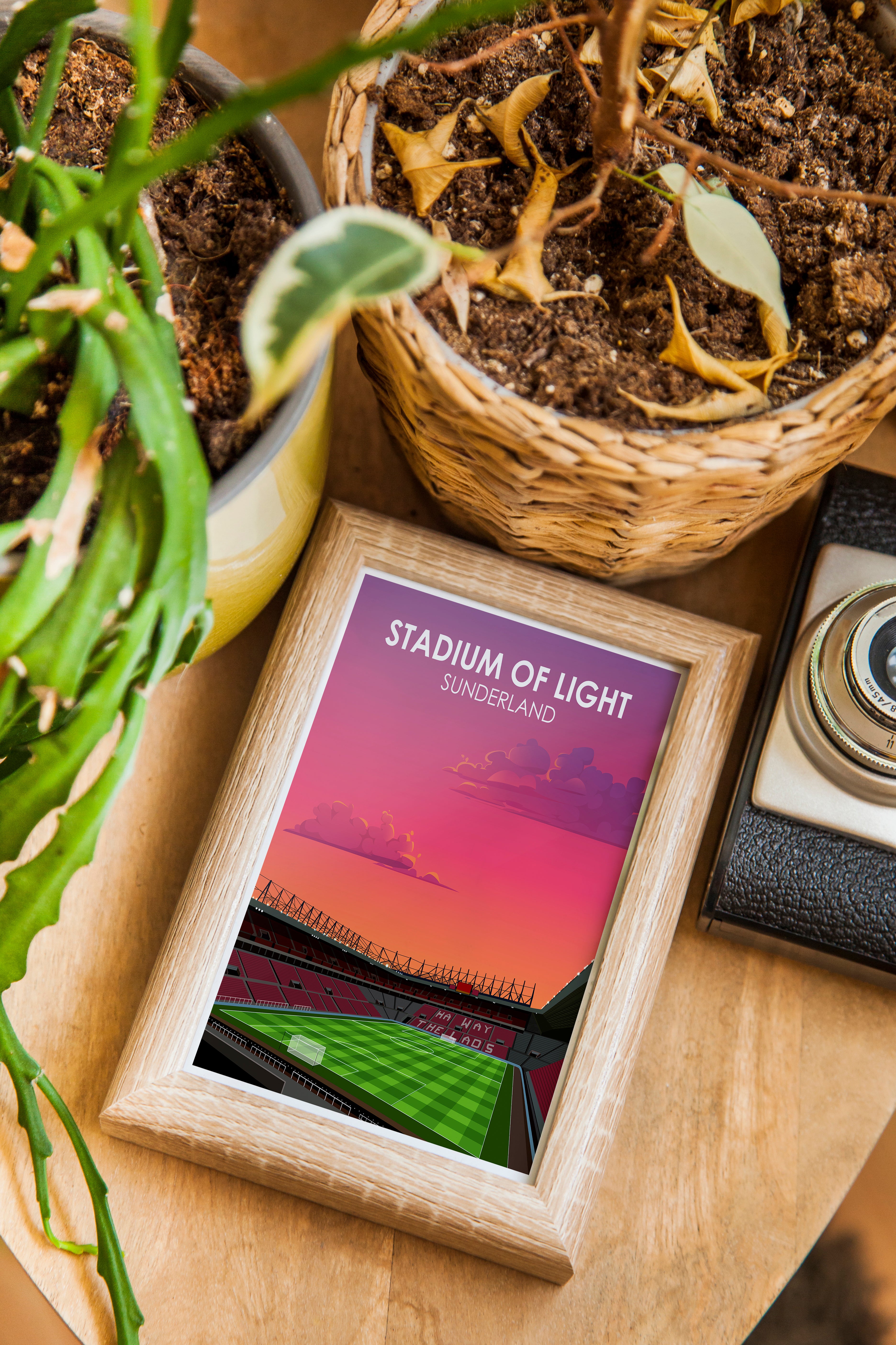 Sunderland Stadium Of Light Heavyweight Art Print - Football Post - Perfect Gift - Birthday Present for Him