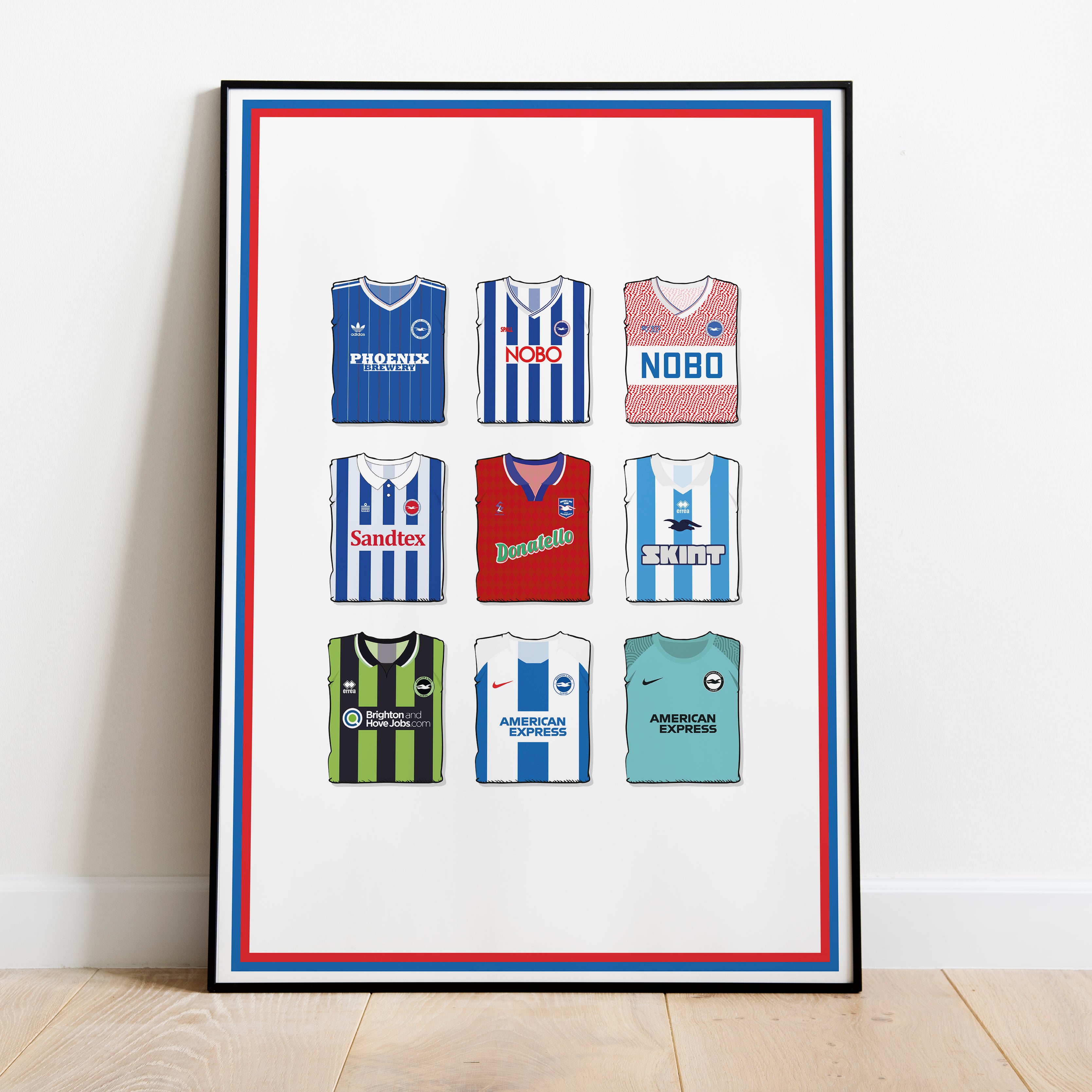 Brighton Collection Heavyweight Art Print - Football Post - Perfect Gift - Birthday Present for Him