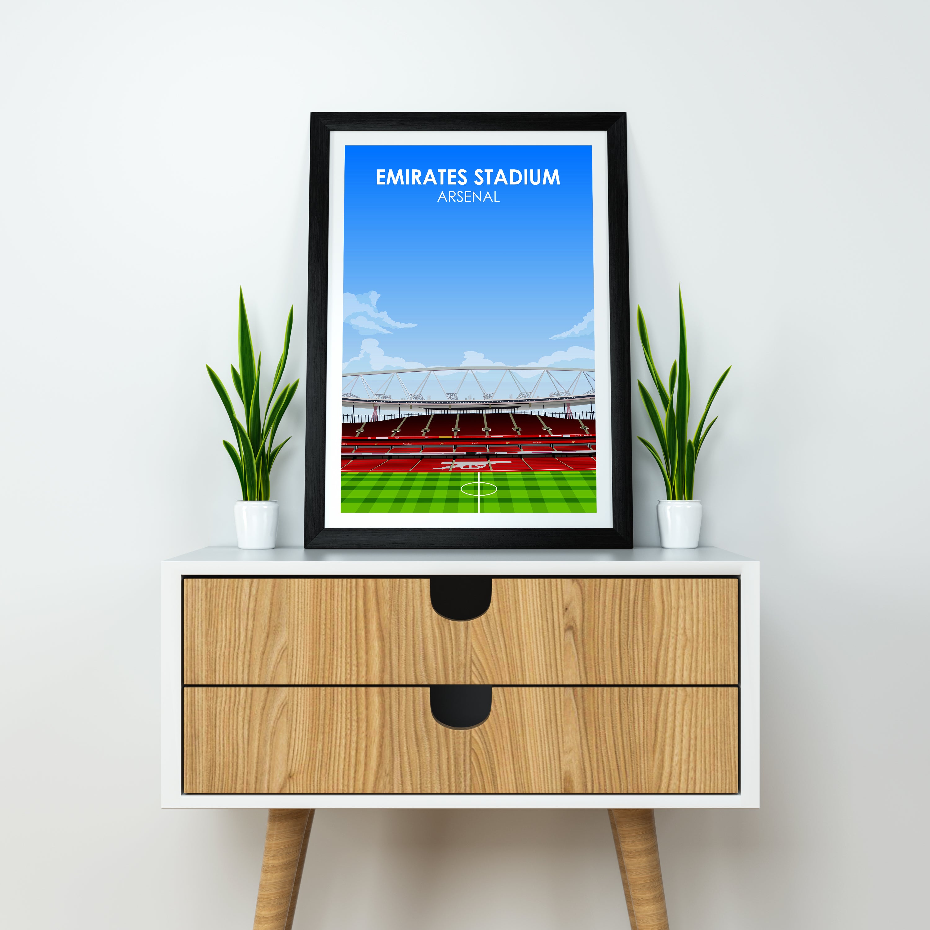Emirates Stadium Heavyweight Art Print - Football Post - Perfect Gift - Birthday Present for Him