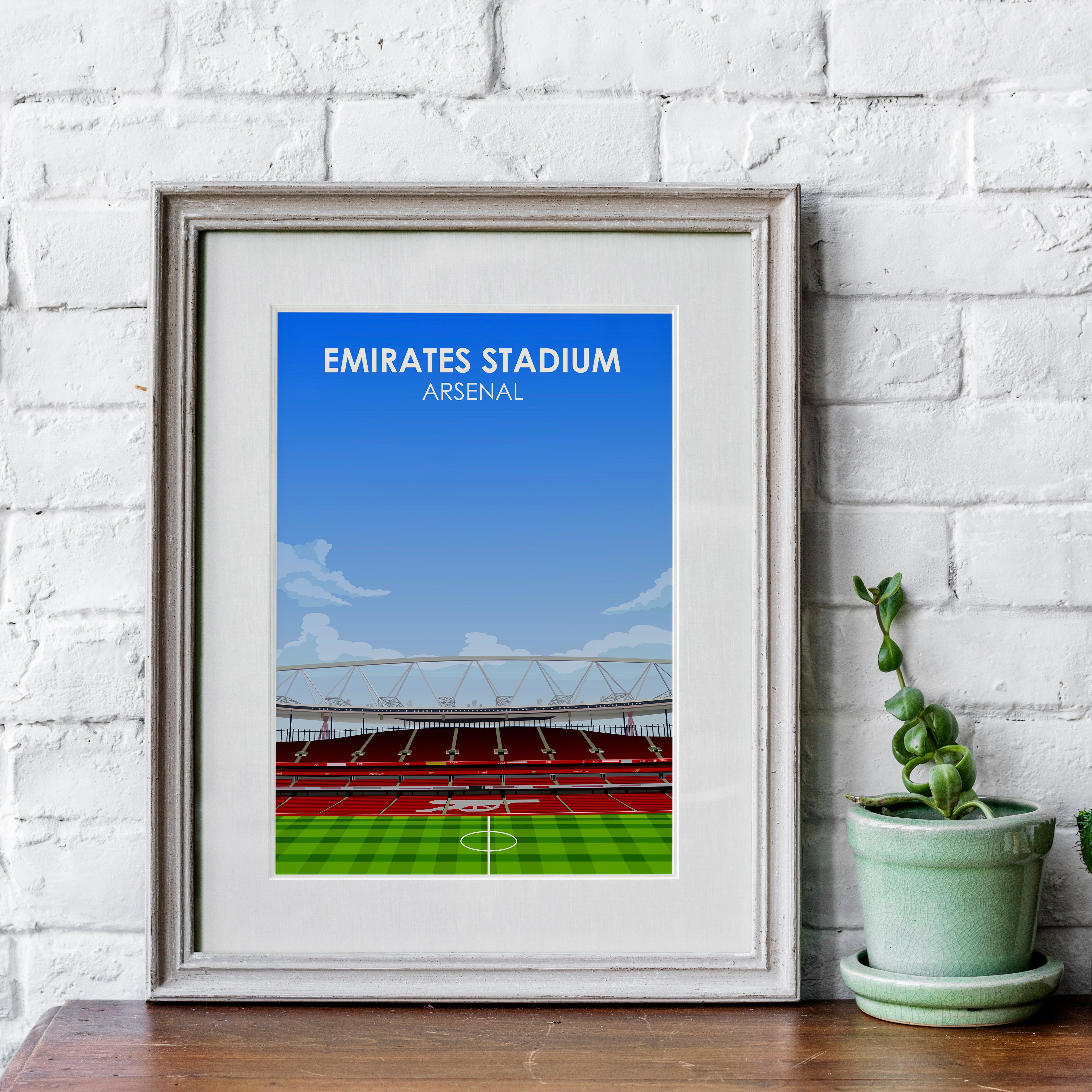 Emirates Stadium Heavyweight Art Print - Football Post - Perfect Gift - Birthday Present for Him