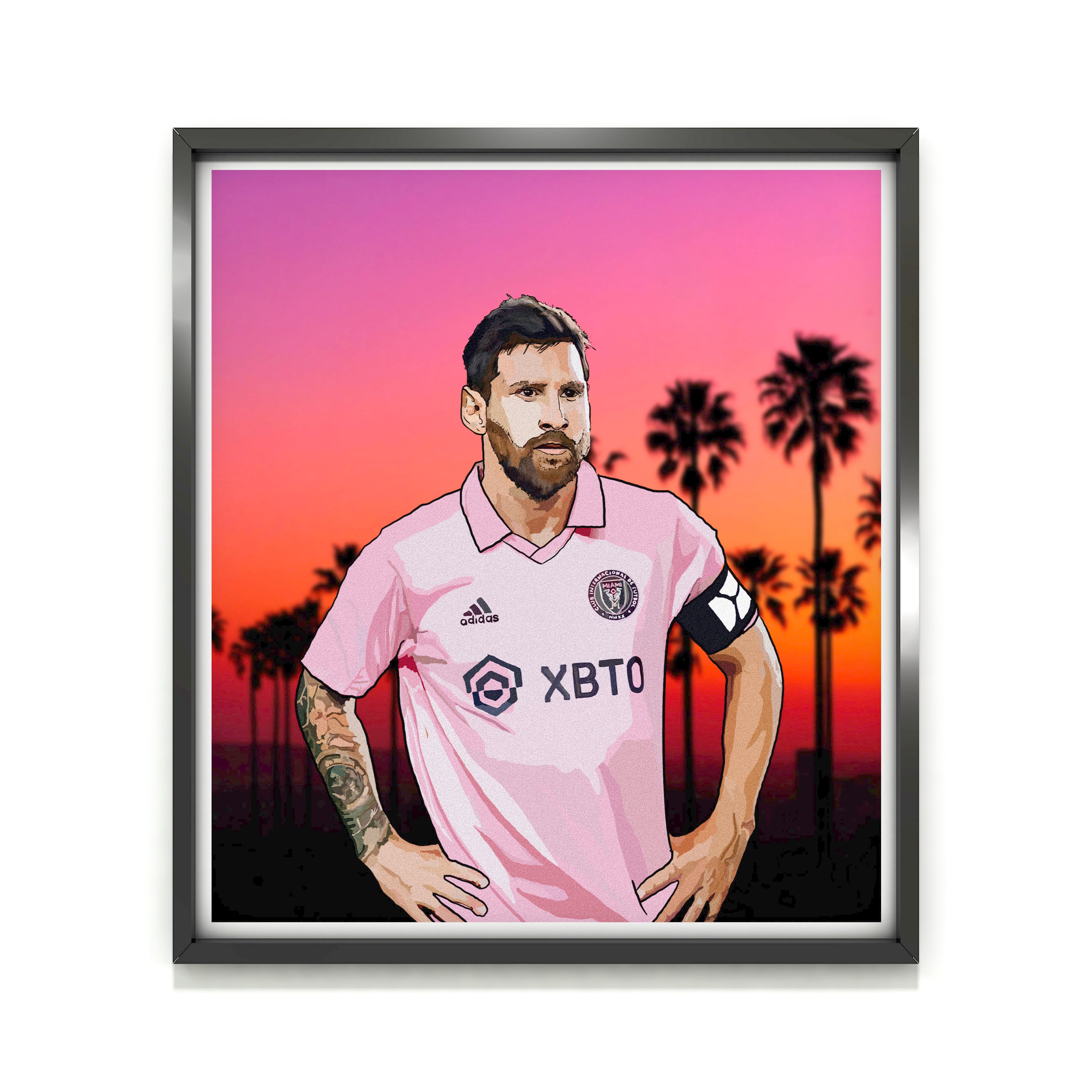 Leo Messi Inter Miami Art Heavyweight Art Print - Football Post - Perfect Gift - Birthday Present for Him
